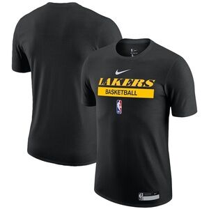 👉🏼LIKE NEW👈🏼 Los Angeles Lakers Nike DRI-FIT Short Sleeve Black T-Shirt Size:3XL